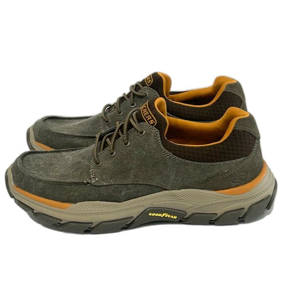 Skechers Shoes Men’s Size 8WW Color Gray Orange Extra Wide Fit Air-Cooled - Picture 6 of 12